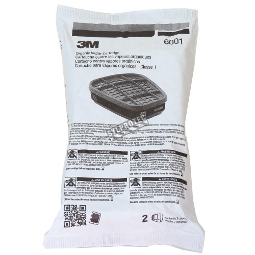 3M approved organic vapours cartridge for 3M half &amp; full facepiece respirators series 6000, 7000 &amp; FF-400. Sold in pairs.
