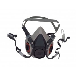 Demi-masque de protection respiratoire de série 6000 de 3M. Homologué NIOSH. Cartouche et filtre non-inclus. Petit.
