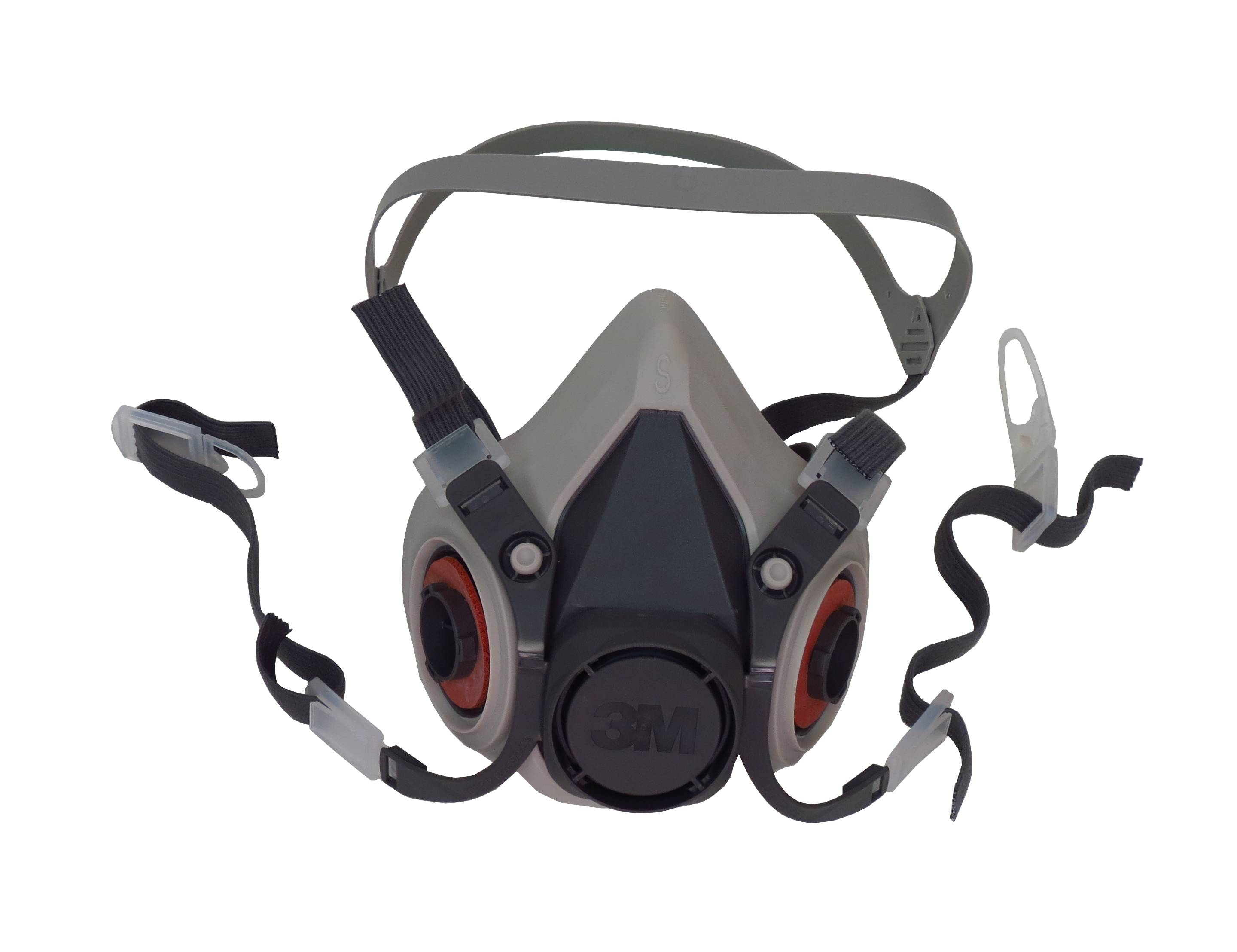 Demi-masque de protection respiratoire de série 6000 de 3M. Homologué NIOSH  Cartouche et filtre non-inclus. Petit.