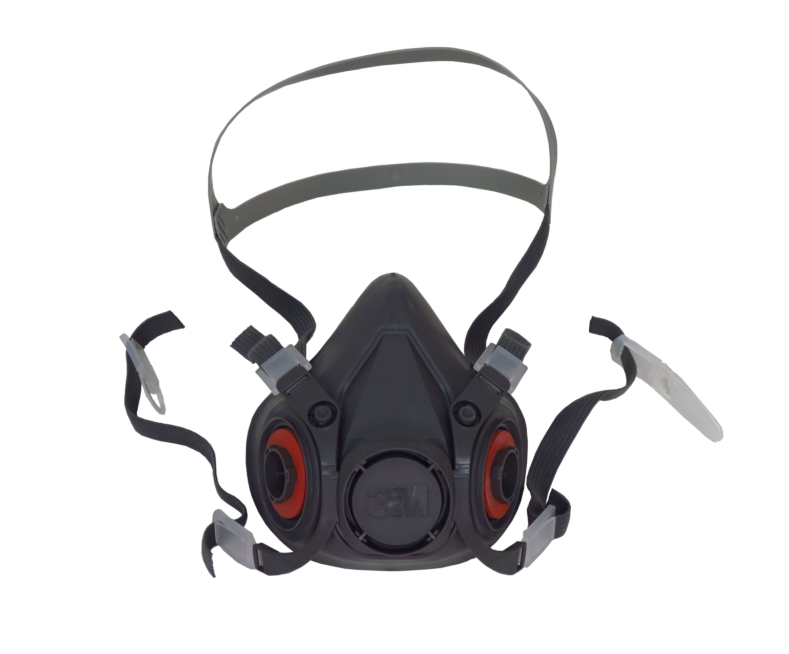 Demi-masque de protection respiratoire réutilisable à filtres intégrés
