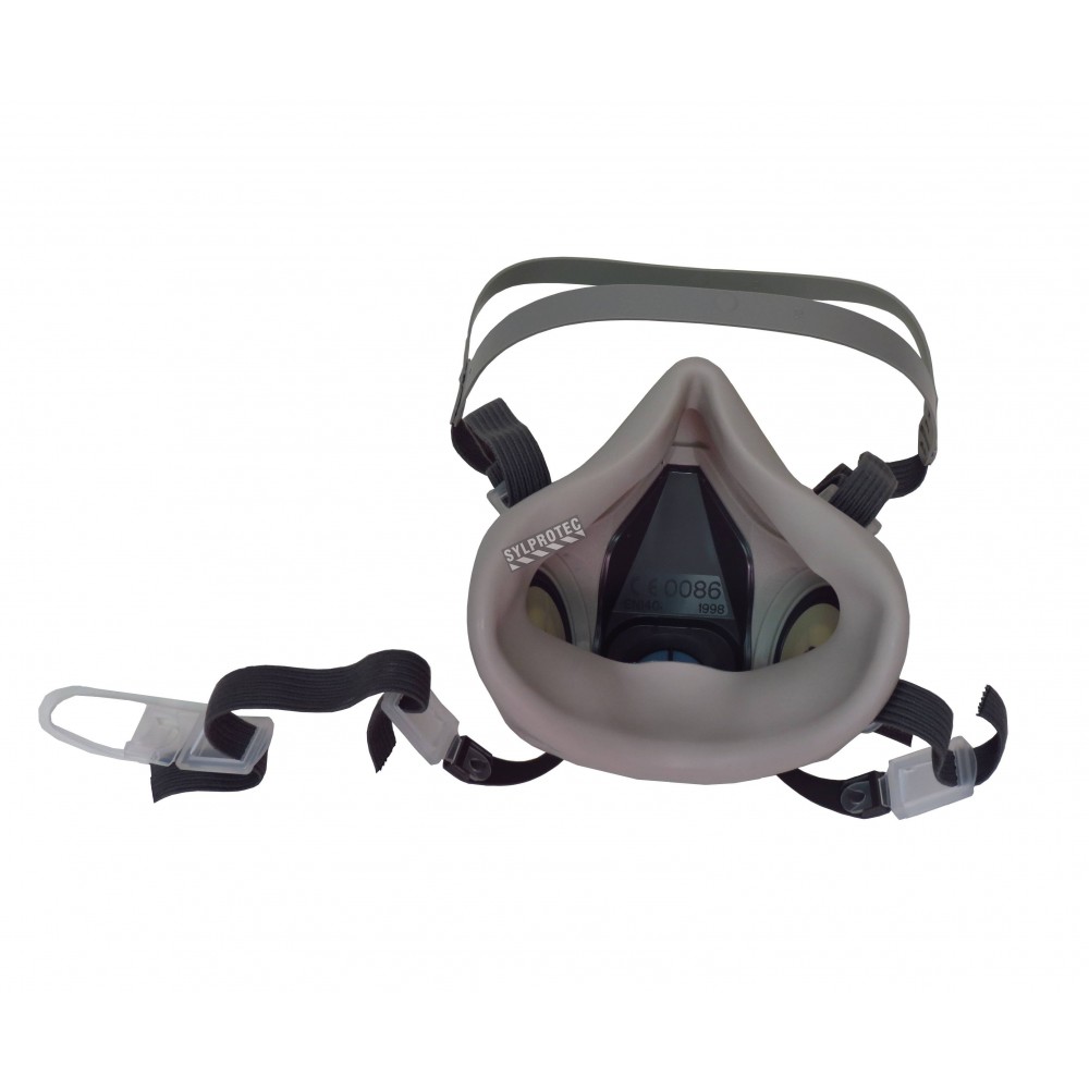 LAMANICE Masque respiratoire demi-visage réutilisable avec 4 filtres 2097  et lunettes de protection, bouchons d'oreille pour peinture, poussière,  chimique, résine époxy, coupe, polissage, Rouge : : Bricolage