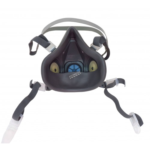 3M 7500 series NIOSH approved respirator. Lightweight and comfortable. Filter &amp; cartridge not included. Medium.