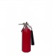 Portable fire extinguisher with CO2 5 lbs, type BC, ULC 10BC, with wall hook. Best for electrical fires.
