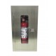 Semi-recessed stainless steel cabinet for 5 lbs powder fire extinguishers. Great for food industry.