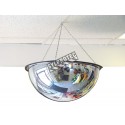 Acrylic full dome convex mirror, for 360-degree view in an intersection.