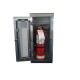 Semi-recessed built-in stainless steel cabinet for 10 lbs powder fire extinguishers. Great for food industry.