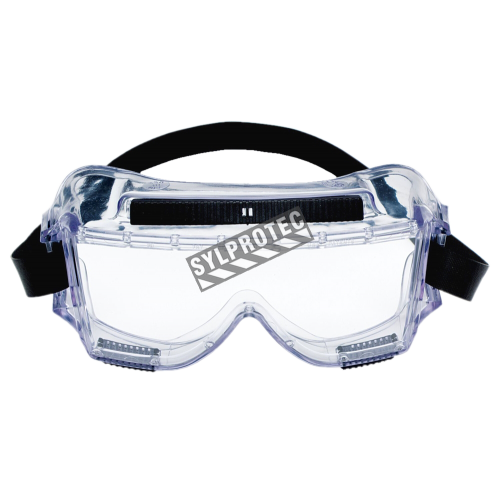 3M Centurion safety splash goggle 454 with anti-fog treated clear polycarbonate lenses. CSA approved for impact protection.