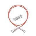 PVC coated galvanized steel cable sling for fall protection. Flexible anchorage connector with 2 swaged eyes