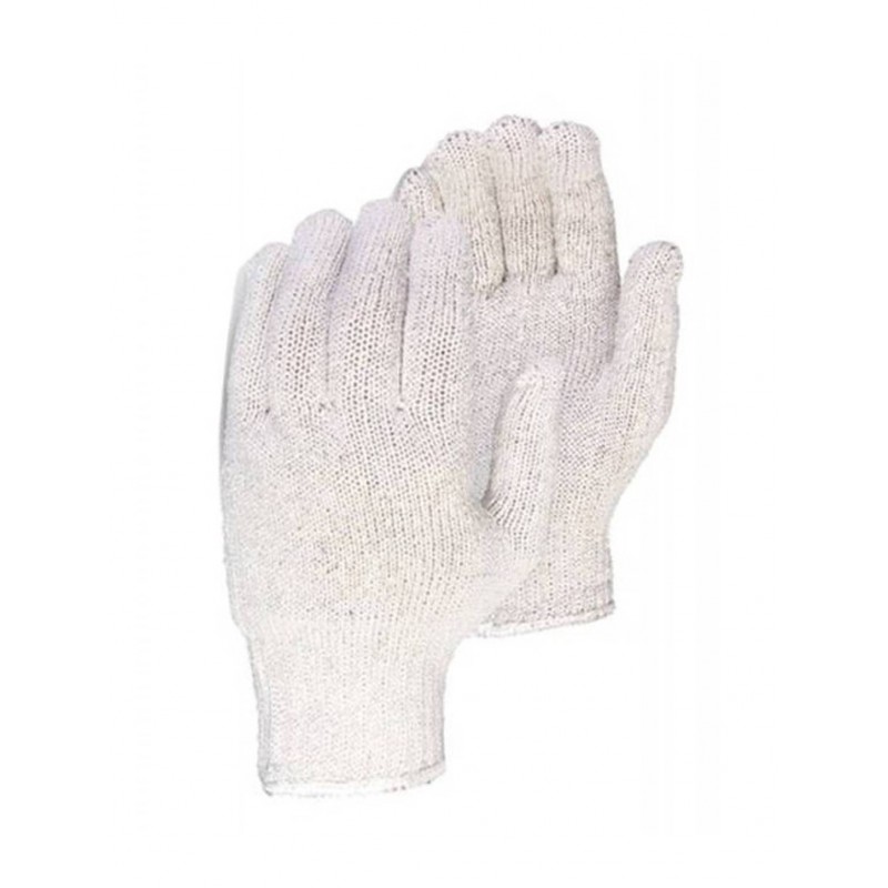 Paquet de 3 paires de gants de travail blancs en coton de 8 oz à taille