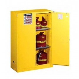 Flammable liquids storage cabinet, 45 US gallons (171 L), FM, NFPA and OSHA-approved.