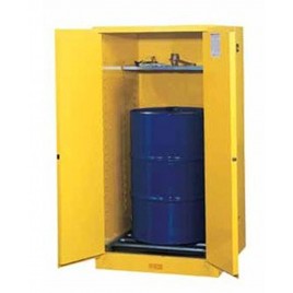 Armoire verticale pour barils de 55 gallons US (208 L), certifiée FM, NFPA, OSHA.