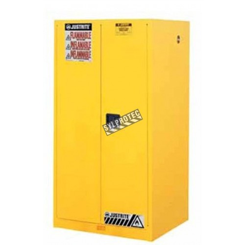 Flammable liquids storage cabinet, 90 US gallons (341 L), FM, NFPA and OSHA-approved.