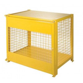 Storage cabinet for liquid propane cylinders. Capacity 6 cylinders of 35 lbs. CSA compliant.
