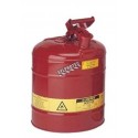 Steel flammable liquids container, type 1, 5 gallons, approved FM, UL,OHSA