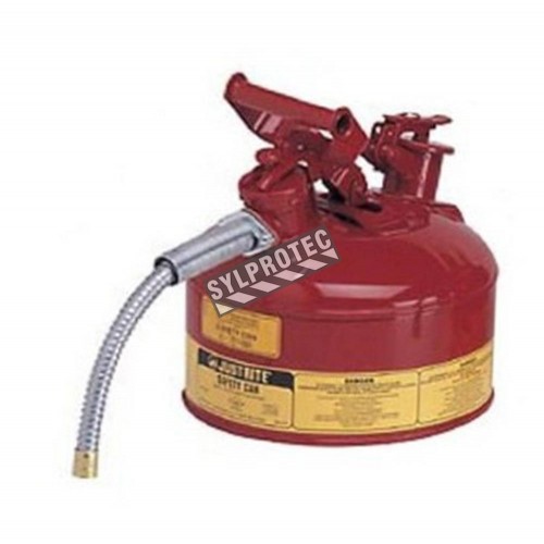 Steel flammable liquids container, type 2, 1 gallon, approved FM, UL, OHSA.