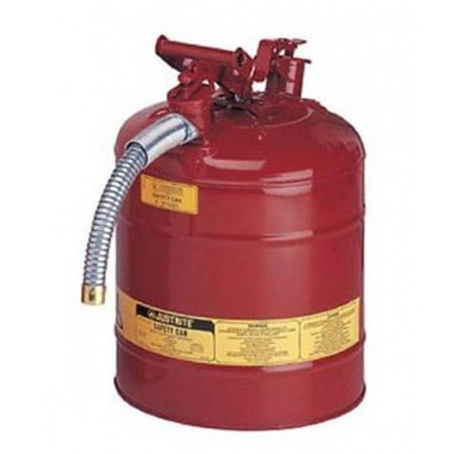 Steel flammable liquids container, type 2, 5 gallons, approved FM, UL, OHSA.