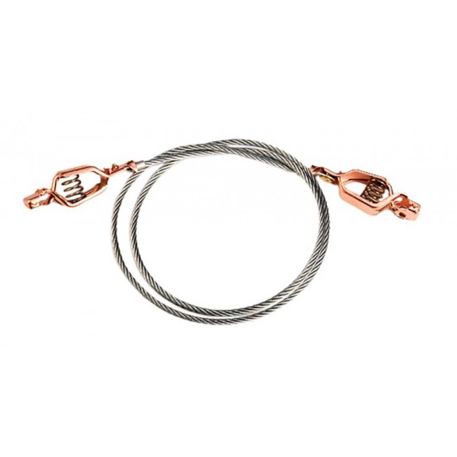 Antistatic flexible wire for bonding or grounding safety cabinets, with two alligator clips.