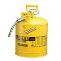 Bidon d'acier jaune pour carburant diesel, type 2, 5 gallons, approuvé FM, UL, OHSA