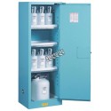 Slim vertical storage cabinet for acid and corrosive liquids. Capacity 22 gallons US (83 L). FM listed.