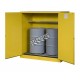Justrite flammable liquid storage cabinet, capacity 110 gallons.