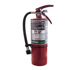 Portable fire extinguisher with FE36, 4.75 lbs, type BC, ULC 5BC, with wall hook. Ideal for electronics.