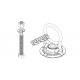 5K Swivel permanent steel surface anchor with mounting hardware, 5000 lb (22 KN)