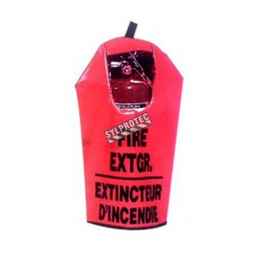 Cover for 10 lbs extinguisher, bilingual, with window