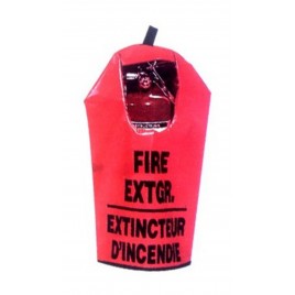 Cover for 20 lbs extinguisher, bilingual, with window