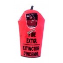 Cover for 20 lbs extinguisher, bilingual, with window