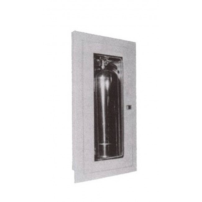 Semi-recessed cabinet for 2.5 gal, 10 lbs, 20 lbs extinguishers