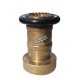 Brass NPSH female threaded nozzle with adjustable stream for 1.5" diameter fire hose