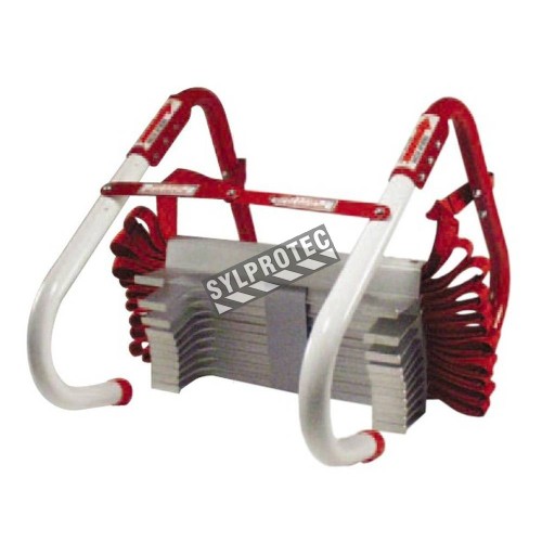 Foldable emergency escape ladder, 4 meters (13 feet), for 2-storey buildings.