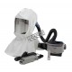 3M complete Versaflo powered air purifying respirator (PAPR) kit for pharmaceutical and health facilities. Hood facepiece.