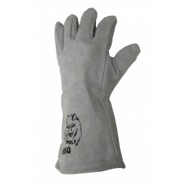 18 in long Endura® side-split cowhide welding glove with level 2 heat resistance. Large one-size-fits-all, sold in pairs.