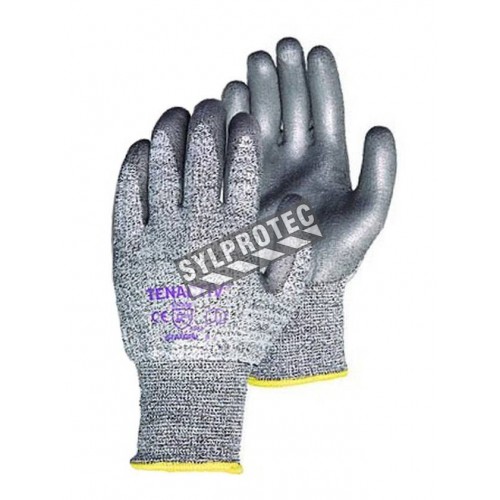 TenActiv™ cut-resistant composite knit glove with polyurethane coating. ASTM/ANSI cut-resistance level A5. Sold in pairs