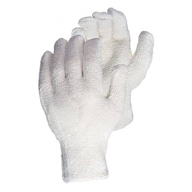 Cotton terry glove for men with an "Oil-bloc" nitrile lining ANSI heat resistant 3. THT™ design by Superior. Sold by the pair.