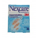 3M Nexcare water-resistant clear bandages assorted sizes 30 per box