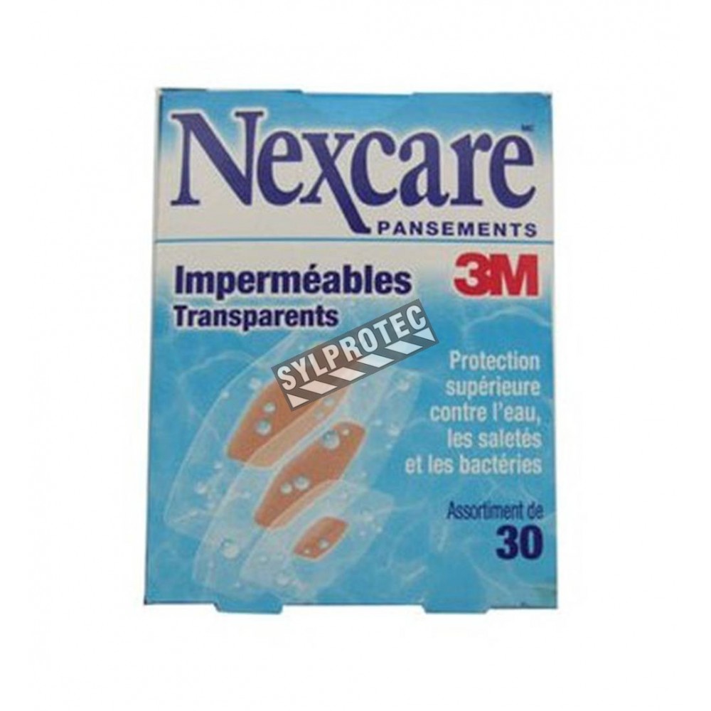 3M Nexcare water-resistant clear bandages 30 per box