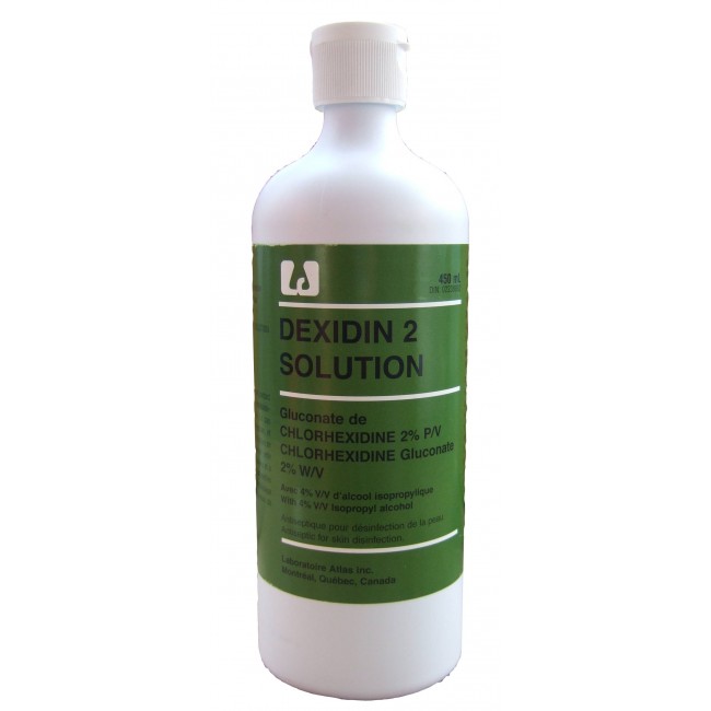 Solution antiseptique Dexidin 2, 450 ml.