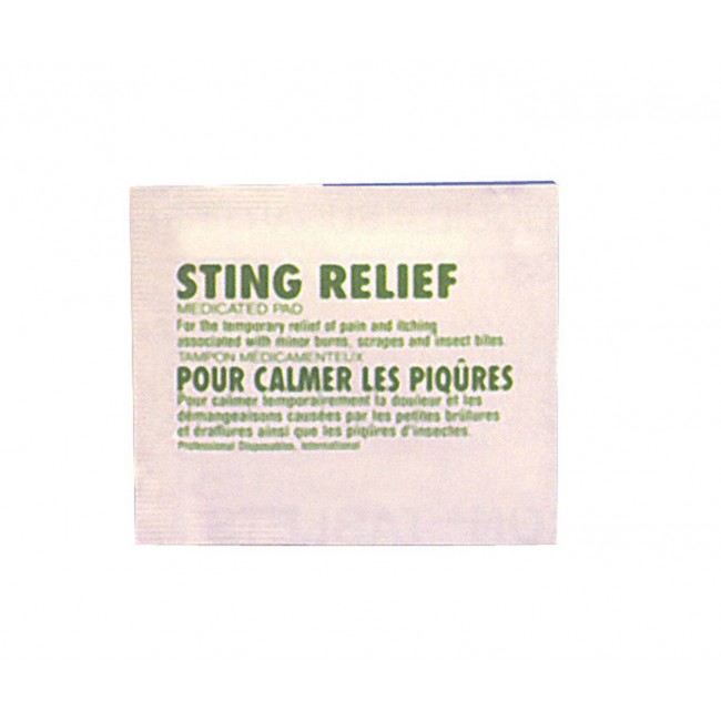 AfterBite pads for insect stings, 10/box.