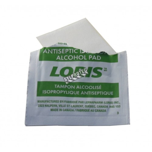 Alcohol disinfectant pads, 100/box.
