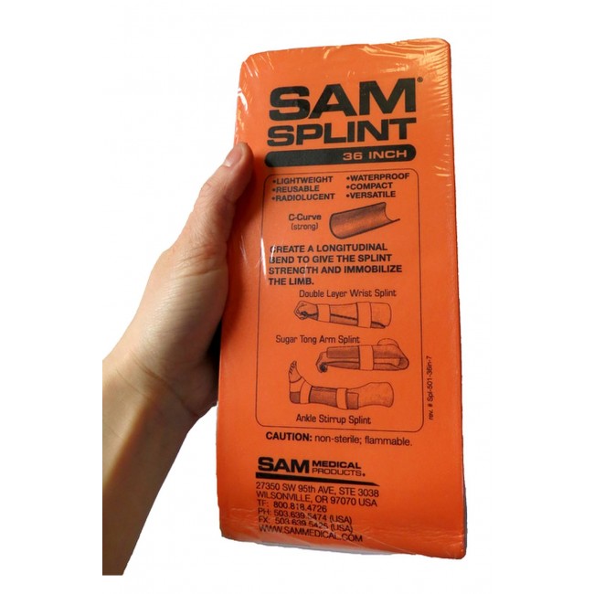 SAM Splint multipurpose foam splint with aluminium core, 36 in (91.4 cm).