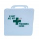 Burn first aid kit with 30 types of items, in portable plastic case.