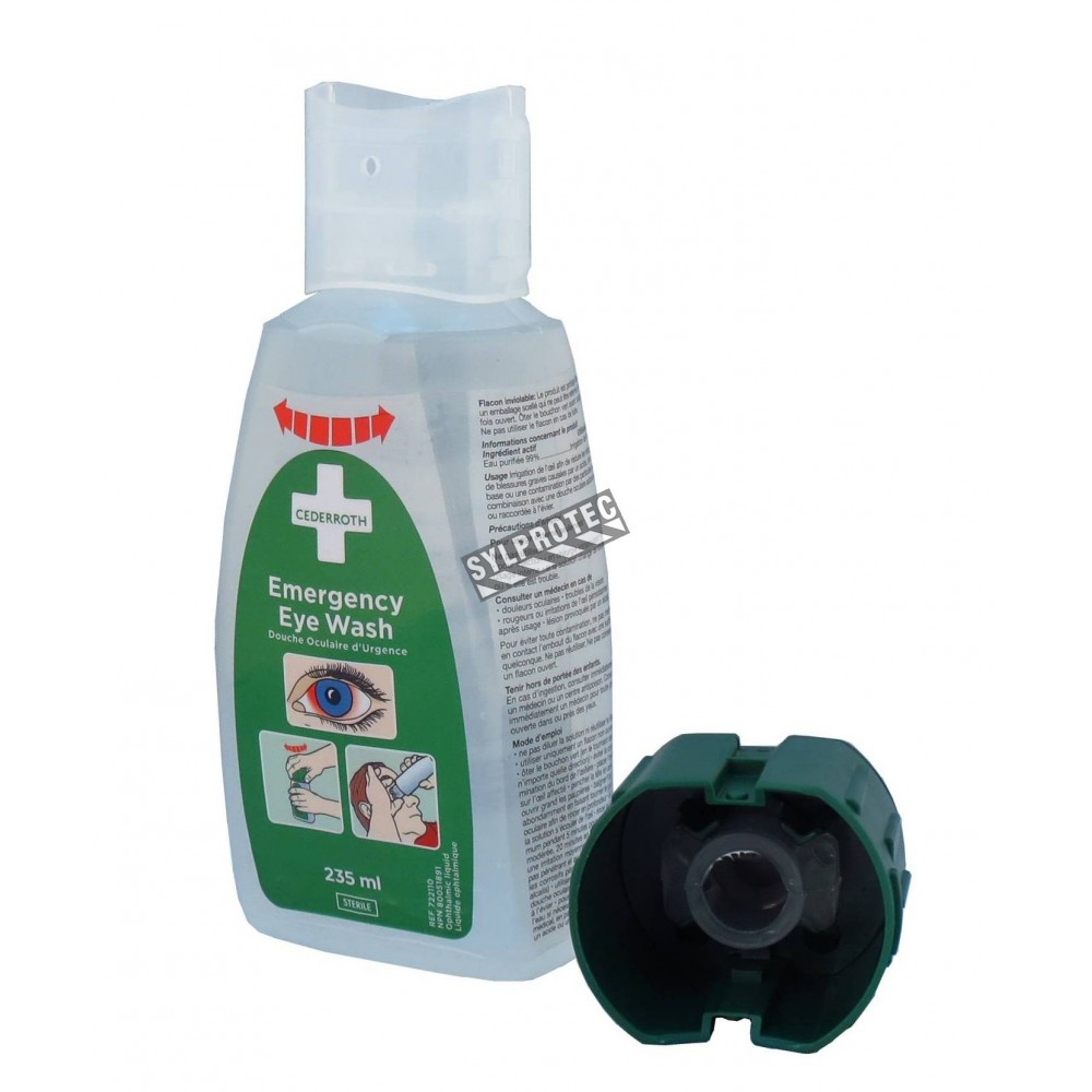 Flacon de lavage des yeux avec entonnoir, FD (environ 600 ml) - Ekastu  Safety - 177 959