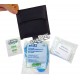 CPR kit (facial shield, gloves, towelette) in a belt pouch with key ring.