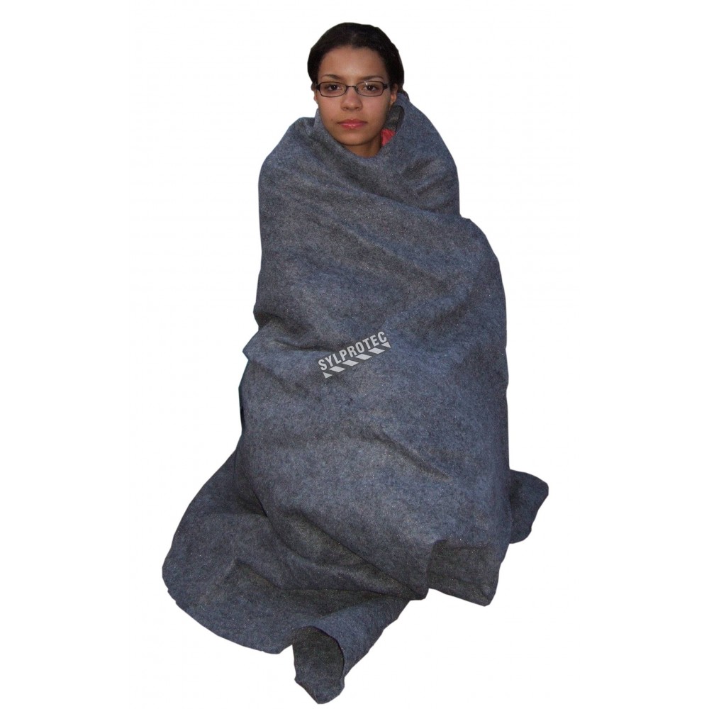 51” x 80” 50% Wool Blanket 2LBS Ready First Aid™ Gray Colour 