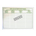 Adhesive first aid kit inspection report cards, 25/pkg