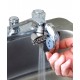 eyePod faucet-mounted eyewash with anti-scald valve, ANSI Z358.1 compliant.