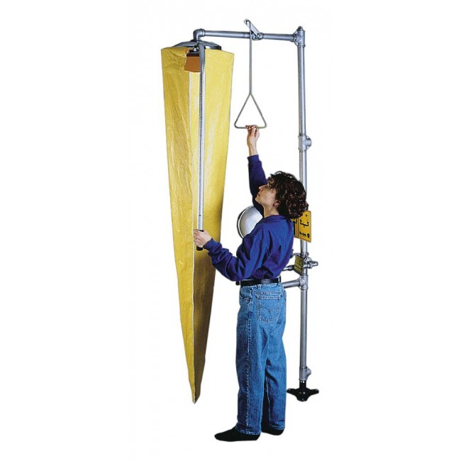 Bradley telescoping funnel for testing emergency showers, 2.1 m (7 ft), nylon.