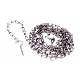 18 feets steel Security chain for whell chock, attaches whell chock to dock . Diameter: 0.14" (3 mm). 